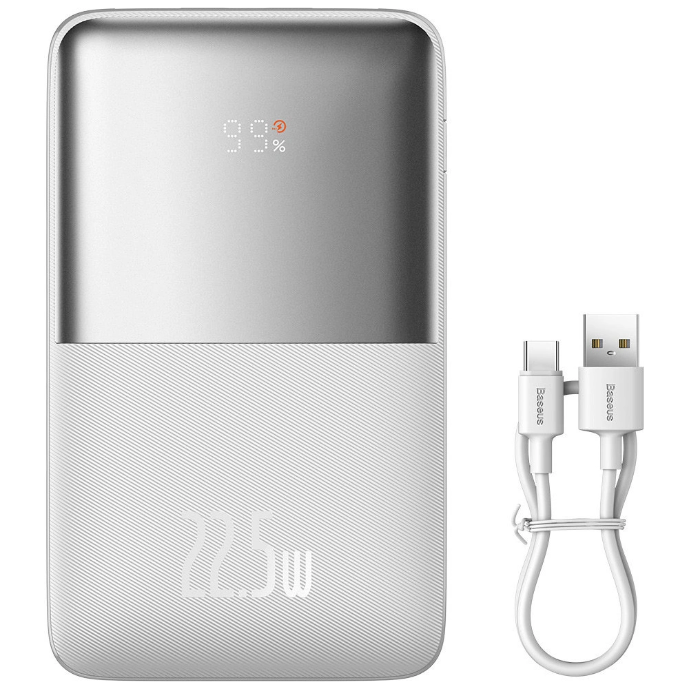 Hurtownia GSM - Powerbank Baseus Bipow Pro 20000mAh 22.5W + kabel USB-A/USB-C 3A 0.3m bílý (PPBD030002) - BSU3609 - {ean13} - Hurt