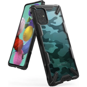 Etui Ringke Fusion-X Design Samsung Galaxy A51 Camo (Moro) Black