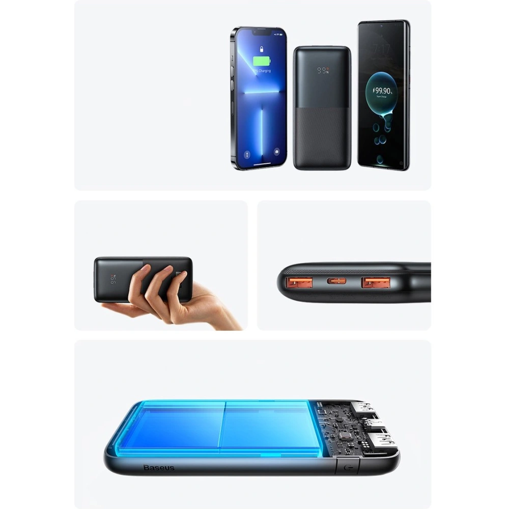 Hurtownia GSM - Powerbank Baseus Bipow Pro 10000mAh 20W + USB-A/USB-C Kabel 3A 0.3m schwarz - BSU3611 - {ean13} - Hurt