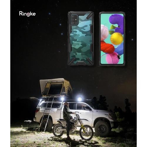 Etui Ringke Fusion-X Design Samsung Galaxy A51 Camo (Moro) Black
