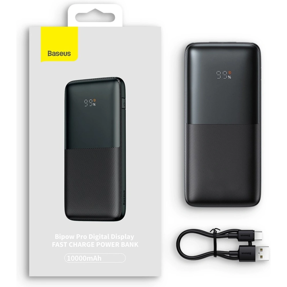 Hurtownia GSM - Powerbank Baseus Bipow Pro 10000mAh 20W + USB-A/USB-C 3A kábel 0.3m fekete - BSU3611 - {ean13} - Hurt