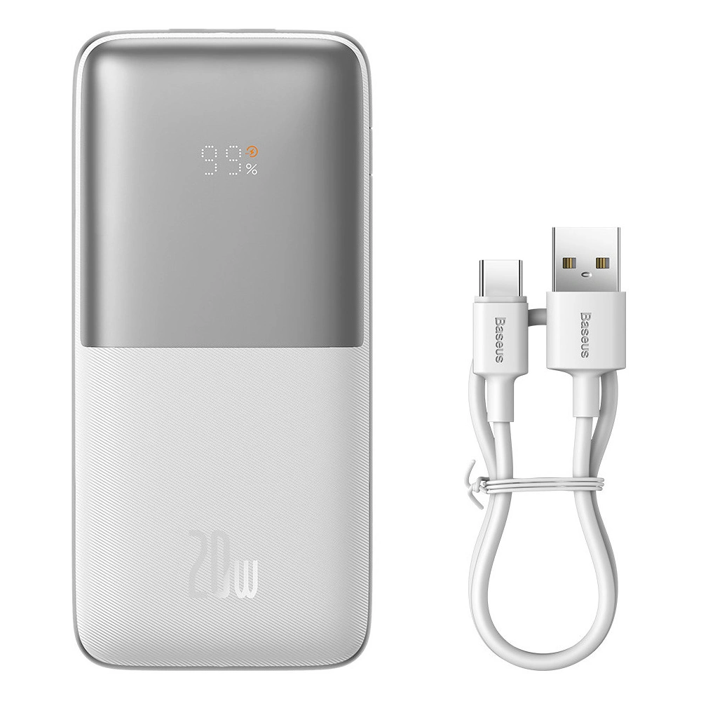 Hurtownia GSM - Powerbank Baseus Bipow Pro 10000mAh 20W + USB-A/USB-C 3A kábel 0.3m fehér - BSU3612 - {ean13} - Hurt
