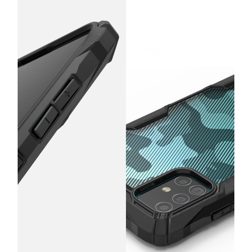 Etui Ringke Fusion-X Design Samsung Galaxy A51 Camo (Moro) Black