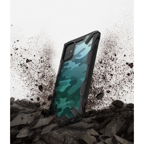 Etui Ringke Fusion-X Design Samsung Galaxy A51 Camo (Moro) Black