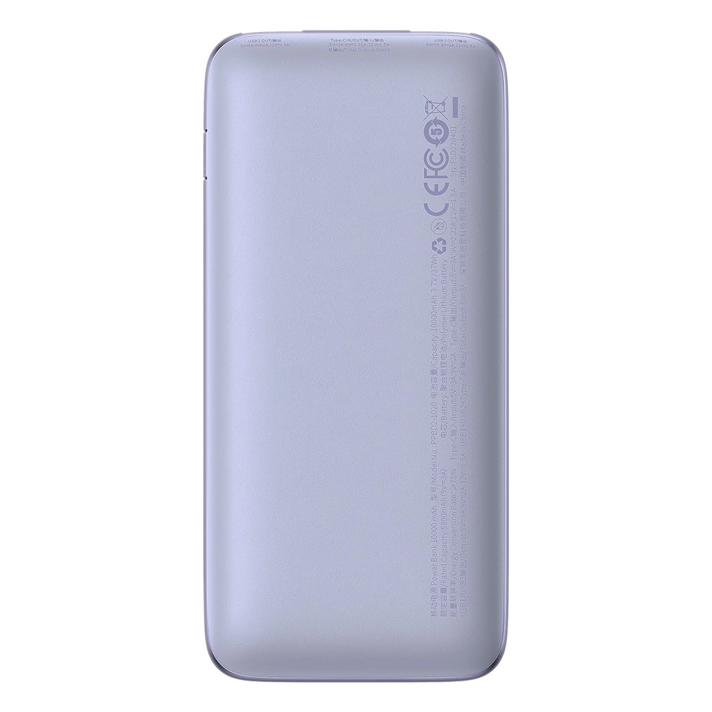 Hurtownia GSM - Powerbank Baseus Bipow Pro 10000mAh 20W + USB-A/USB-C 3A kábel 0.3m lila - BSU3614 - {ean13} - Hurt