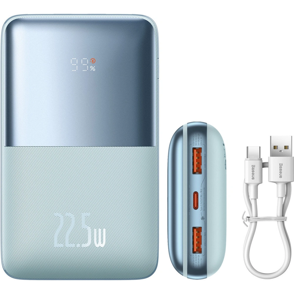 Hurtownia GSM - Powerbank Baseus Bipow Pro 20000mAh 22.5W + USB-A/USB-C 3A kábel 0.3m kék - BSU3616 - {ean13} - Hurt