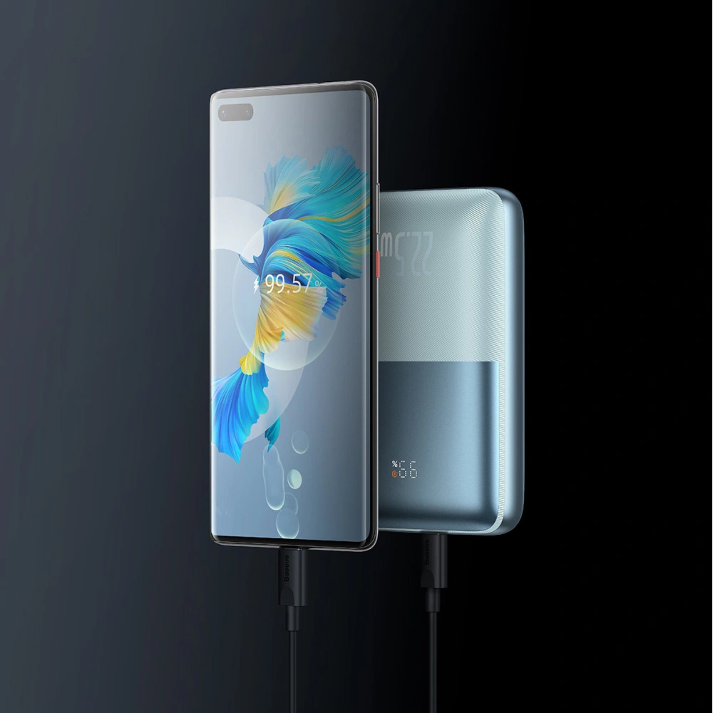 Wholesale Powerbank Baseus Bipow Pro 20000mAh 22.5W + USB-A/USB-C cable 3A 0.3m blue - BSU3616 - {ean13} - Hurt