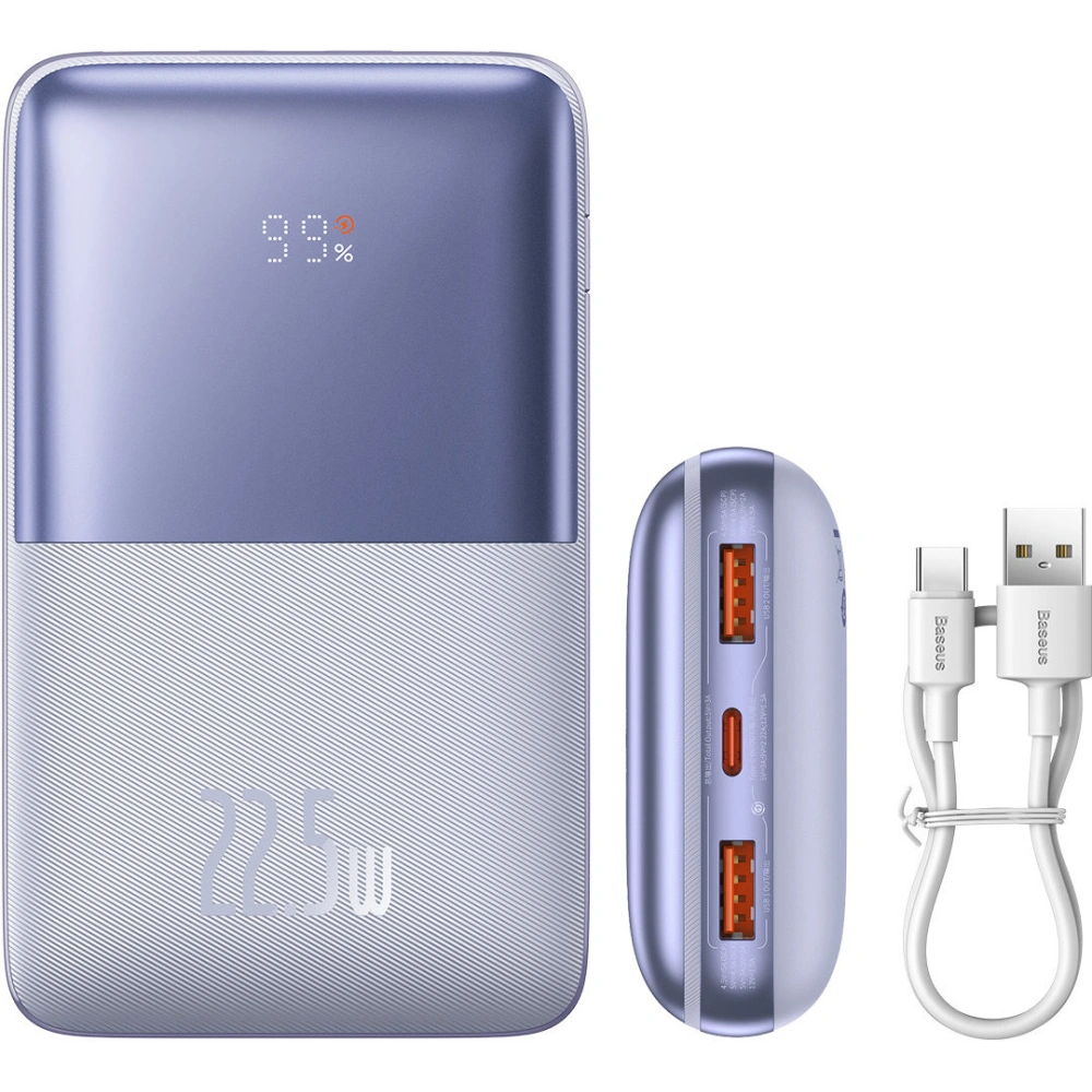 Wholesale Powerbank Baseus Bipow Pro 20000mAh 22.5W + USB-A/USB-C cable 3A 0.3m purple - BSU3617 - {ean13} - Hurt