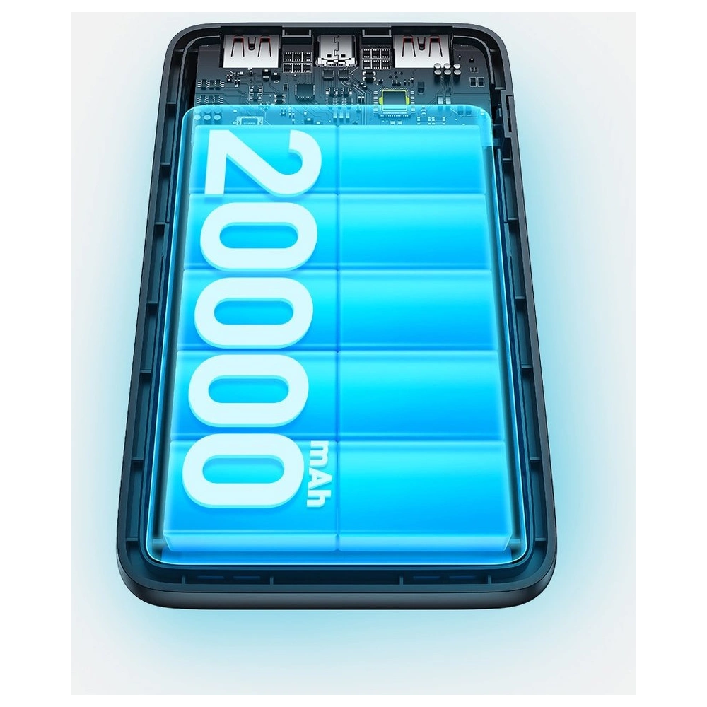 Powerbank Baseus Bipow Pro 20000mAh 22.5W + USB-A/USB-C 3A kábel 0.3m lila