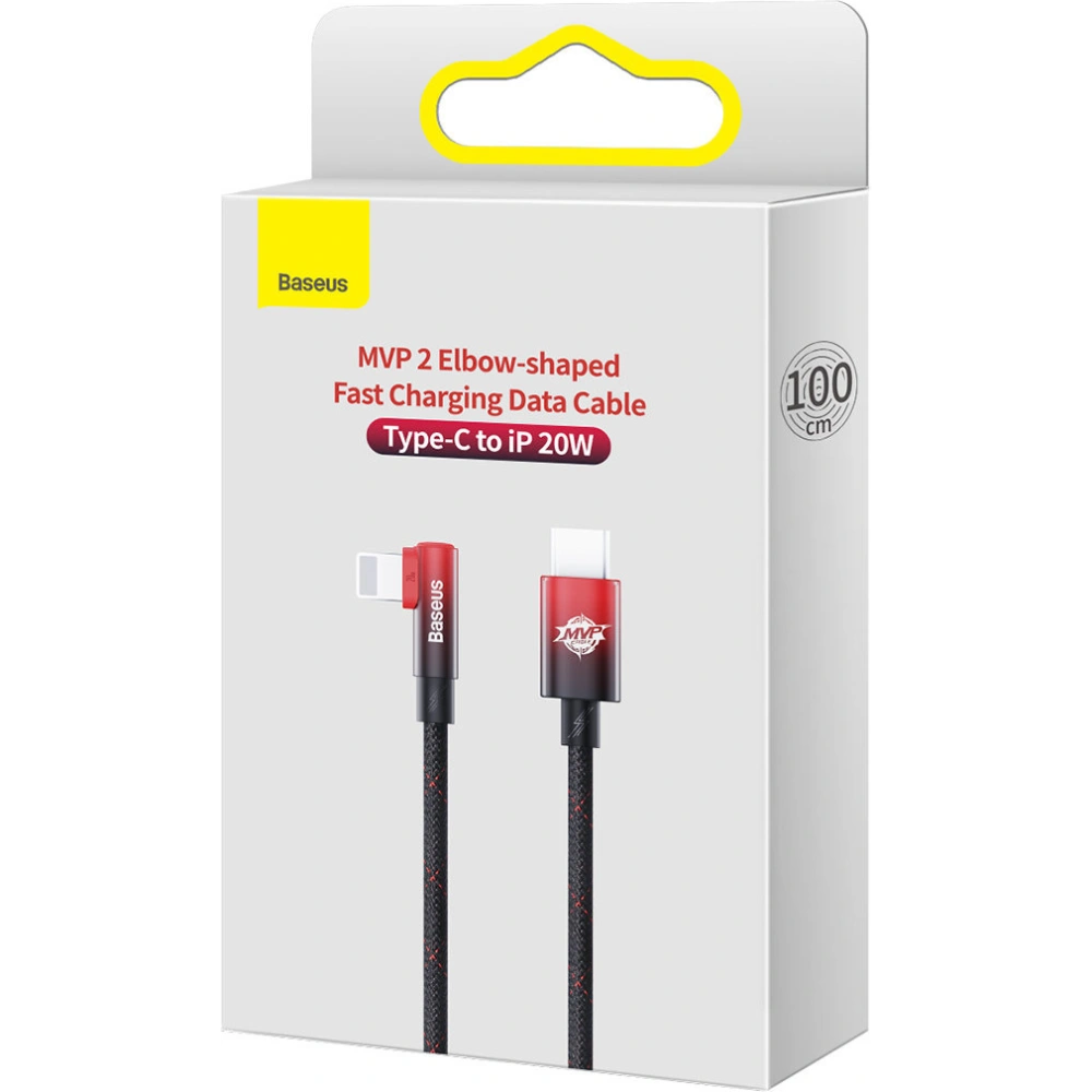 Wholesale Baseus MVP 2 Elbow Power Delivery USB-C/Lightning 1m 20W red - BSU3619 - {ean13} - Hurt