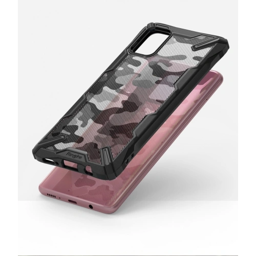 Etui Ringke Fusion-X Design Samsung Galaxy A71 Camo (Moro) Black