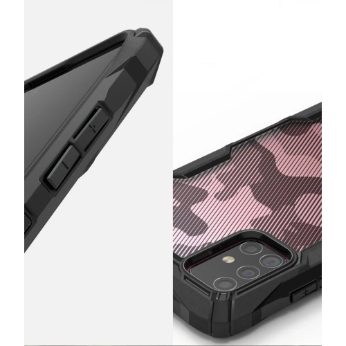 Etui Ringke Fusion-X Design Samsung Galaxy A71 Camo (Moro) Black