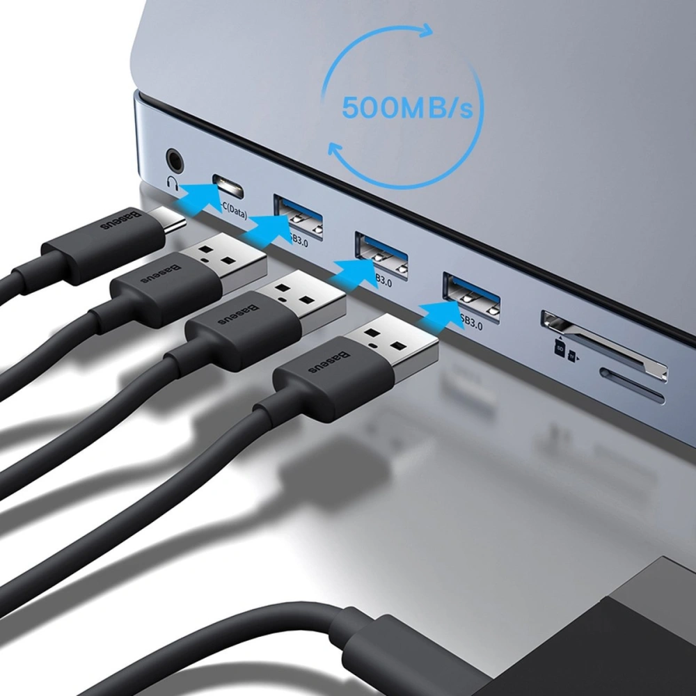 Hurtownia GSM - Hub Baseus EliteJoy Gen2 11w1 + kabel USB-C 0,25m šedý - BSU3621 - {ean13} - Hurt