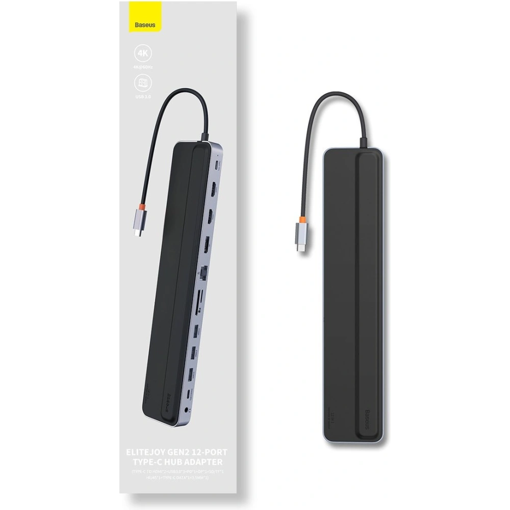 Hurtownia GSM - Hub Baseus EliteJoy Gen2 11w1 + kabel USB-C 0,25m šedý - BSU3621 - {ean13} - Hurt