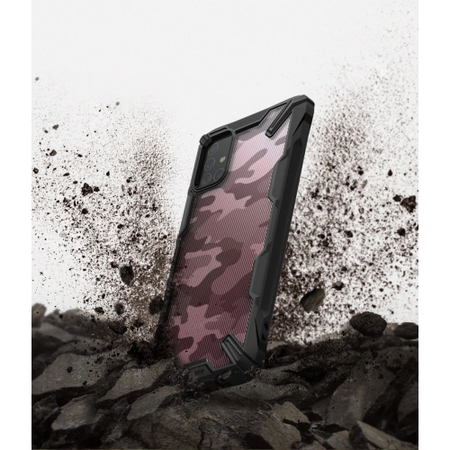 Etui Ringke Fusion-X Design Samsung Galaxy A71 Camo (Moro) Black