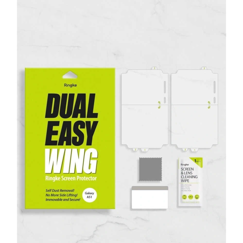 Hurtownia GSM - Fólie hydrogelová Ringke Dual Easy Wing Full Cover Samsung Galaxy A51 [2 PACK] - RGK1086 - {ean13} - Hurt