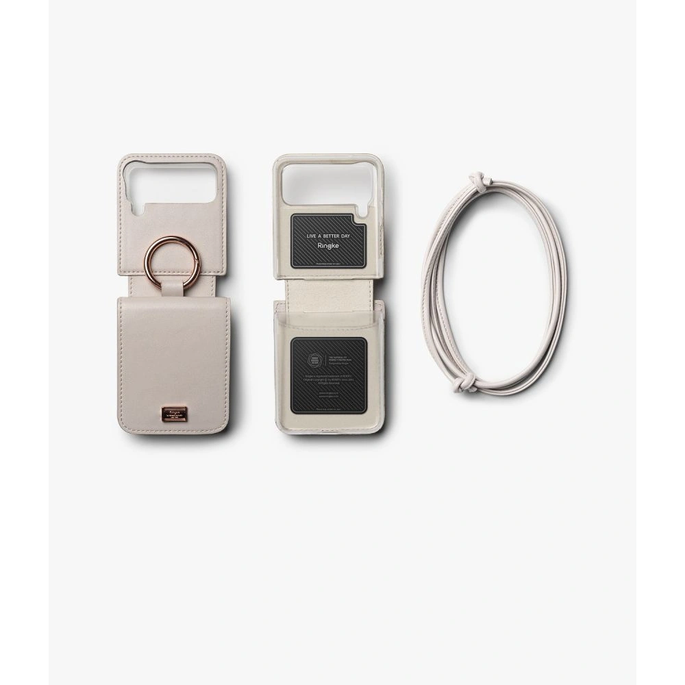 Wholesale Ringke Signature Card Pocket Samsung Galaxy Z Flip 4 Dove Grey - RGK1712 - {ean13} - Hurt