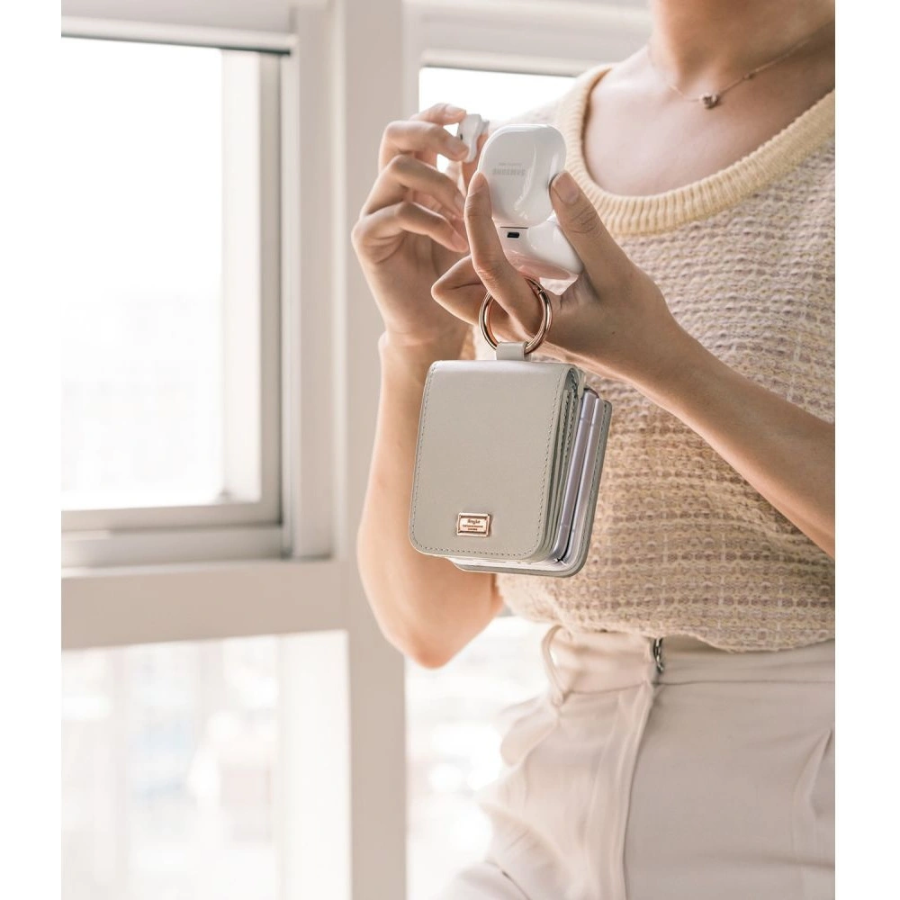 Wholesale Ringke Signature Card Pocket Samsung Galaxy Z Flip 4 Dove Grey - RGK1712 - {ean13} - Hurt