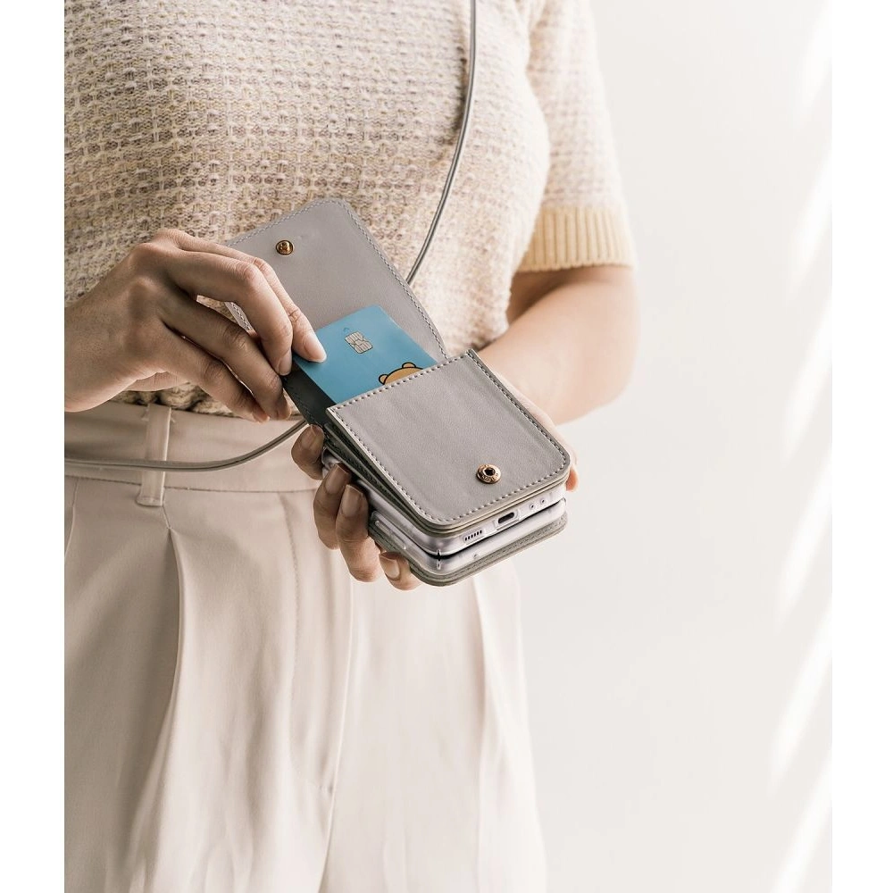 Wholesale Ringke Signature Card Pocket Samsung Galaxy Z Flip 4 Dove Grey - RGK1712 - {ean13} - Hurt