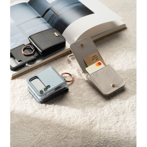 Wholesale Ringke Signature Card Pocket Samsung Galaxy Z Flip 4 Dove Grey - RGK1712 - {ean13} - Hurt