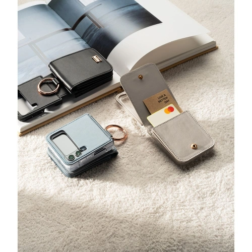 Etui Ringke Signature Card Pocket Samsung Galaxy Z Flip 4 Dove Grey