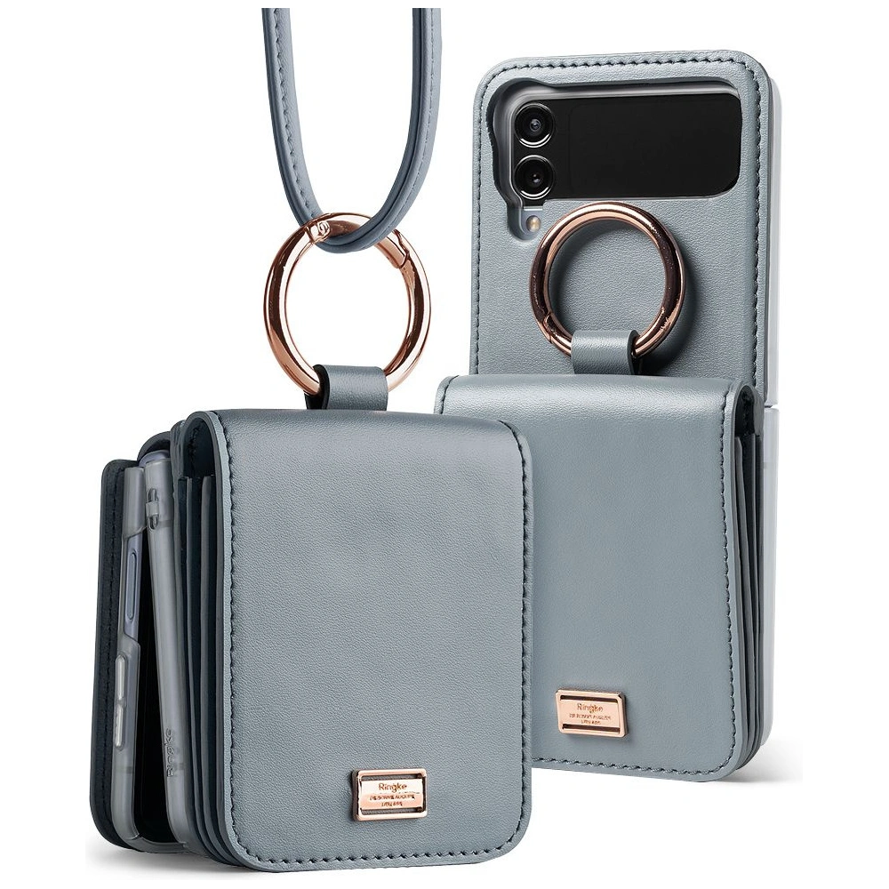 Case Ringke Signature Card Pocket Samsung Galaxy Z Flip 4 Aschblau