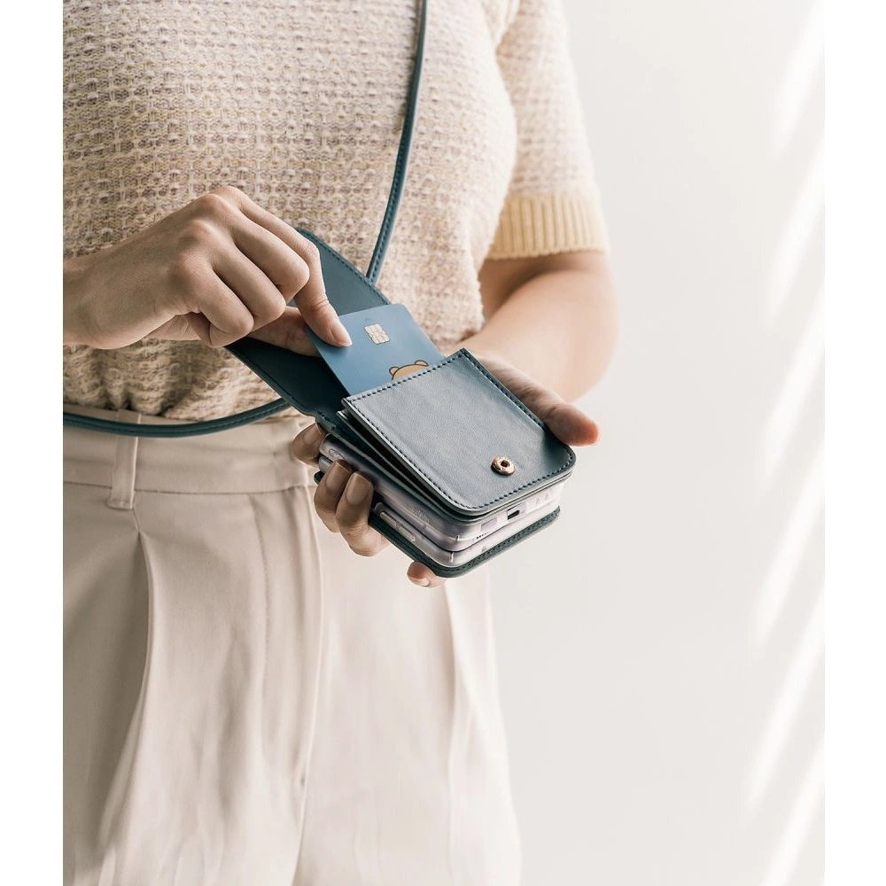 Wholesale Ringke Signature Card Pocket Samsung Galaxy Z Flip 4 Ash Blue - RGK1713 - {ean13} - Hurt