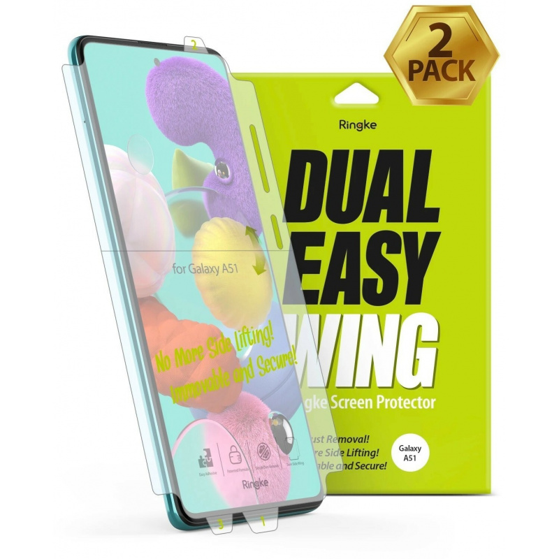 Hurtownia Ringke - 8809688896897 - RGK1086 - Folia hydrożelowa Ringke Dual Easy Wing Full Cover Samsung Galaxy A51 [2 PACK] - B2B homescreen