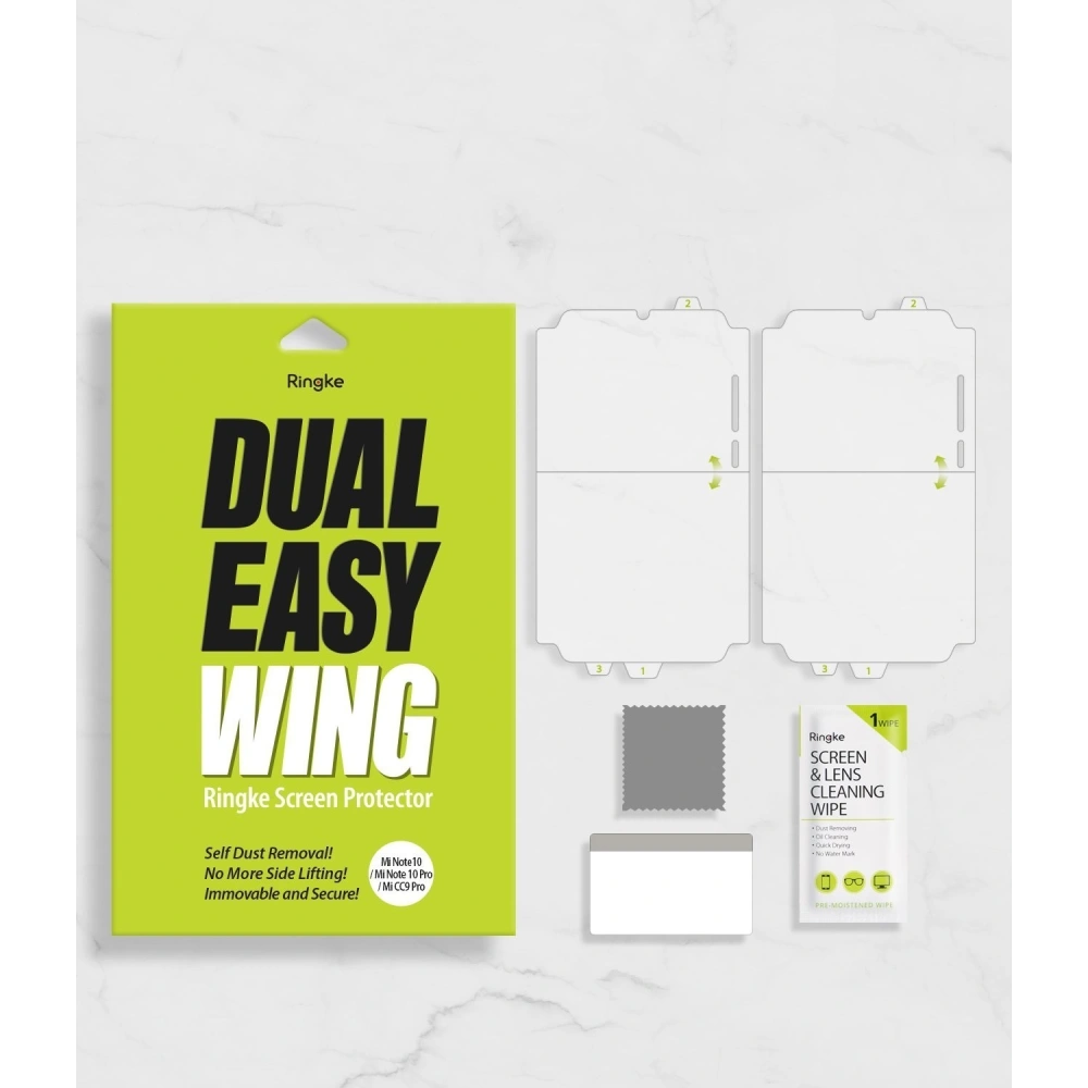 Hurtownia GSM - Fólie hydrogelová Ringke Dual Easy Wing Full Cover Xiaomi Mi Note 10/Note 10 Pro [2 PACK] - RGK1088 - {ean13} - Hurt