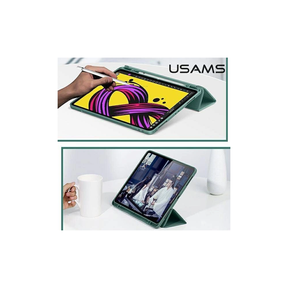 Hurtownia GSM - Etui USAMS Winto Apple iPad Air 10.9 2020 (4. generace) tmavě zelené/dark green IP109YT04 Smart Cover - USA162GRN - {ean13} - Hurt
