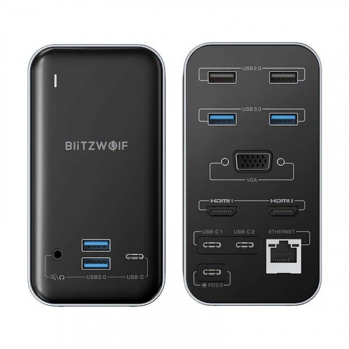 BlitzWolf Distributor - 5907489607520 - BLZ444 - Hub 15in1 Blitzwolf BW-TH14 (with VGA) - B2B homescreen