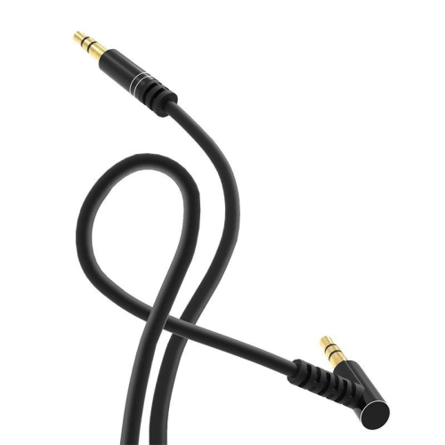 Kabel audio kątowy Dudao AUX mini jack 3.5mm 1m czarny (L11)