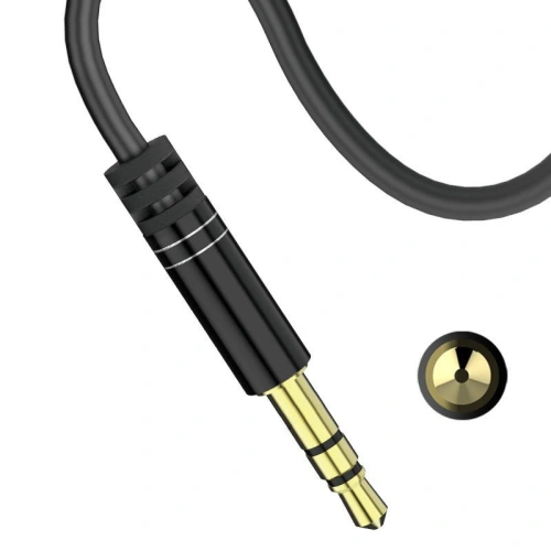 Kabel audio kątowy Dudao AUX mini jack 3.5mm 1m czarny (L11)