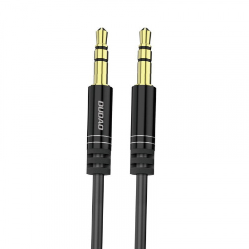 Dudao Distributor - 6970379617182 - DDA5 - Dudao long stretchable cable AUX mini jack 3.5mm spring ~ 150cm black (L12 black) - B2B homescreen