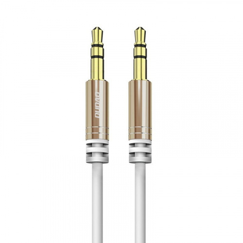 Dudao Distributor - 6970379614006 - DDA6 - Dudao long stretchable cable AUX mini jack 3.5mm spring 150cm white (L12 white) - B2B homescreen