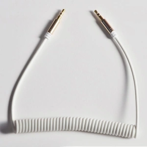Wholesale Dudao long stretchable cable AUX mini jack 3.5mm spring 150cm white (L12 white) - DDA6 - {ean13} - Hurt