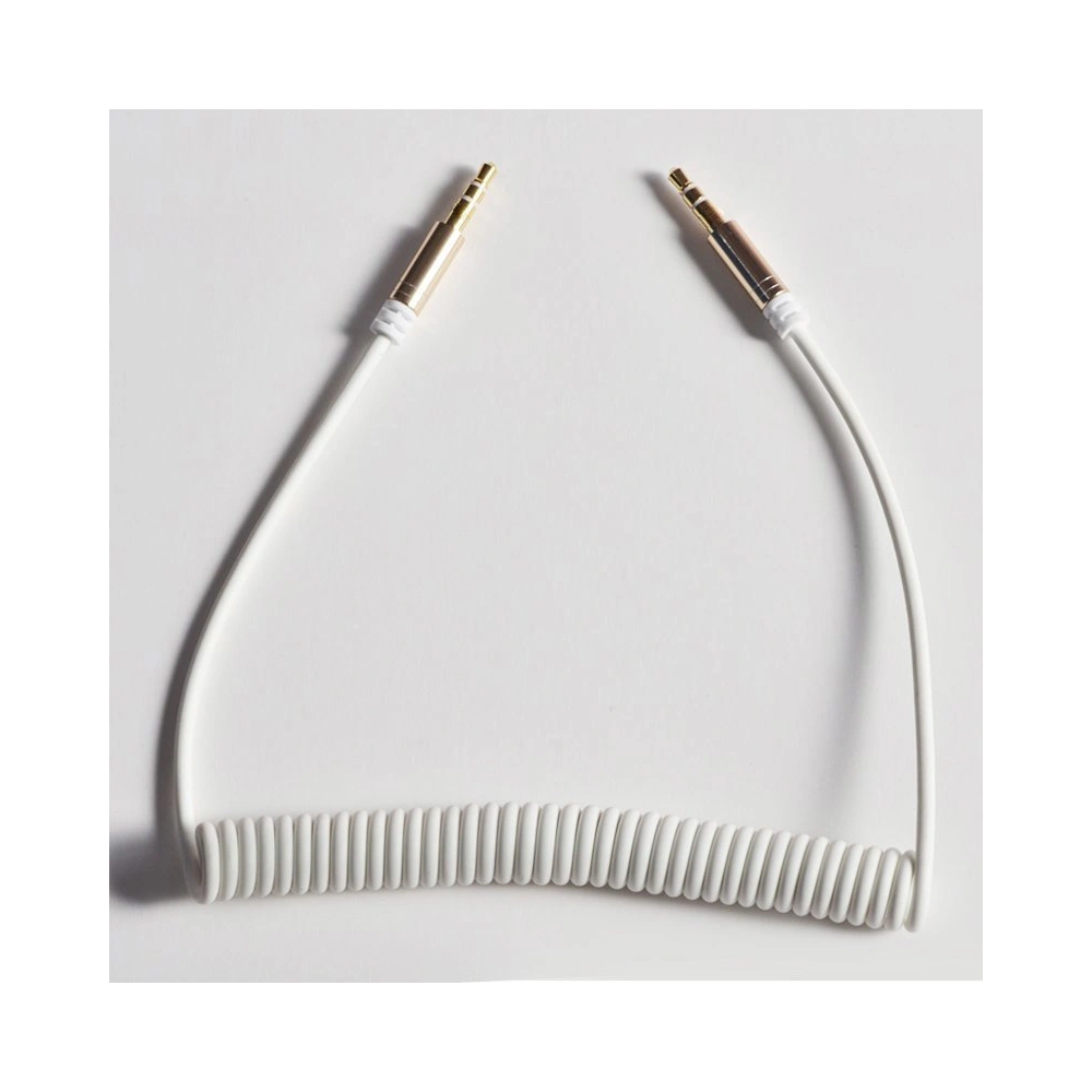 Wholesale Dudao long stretchable cable AUX mini jack 3.5mm spring 150cm white (L12 white) - DDA6 - {ean13} - Hurt