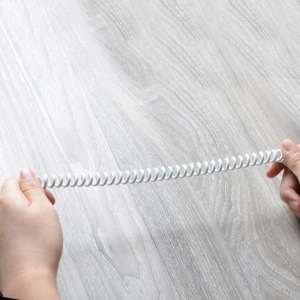 Wholesale Dudao long stretchable cable AUX mini jack 3.5mm spring 150cm white (L12 white) - DDA6 - {ean13} - Hurt