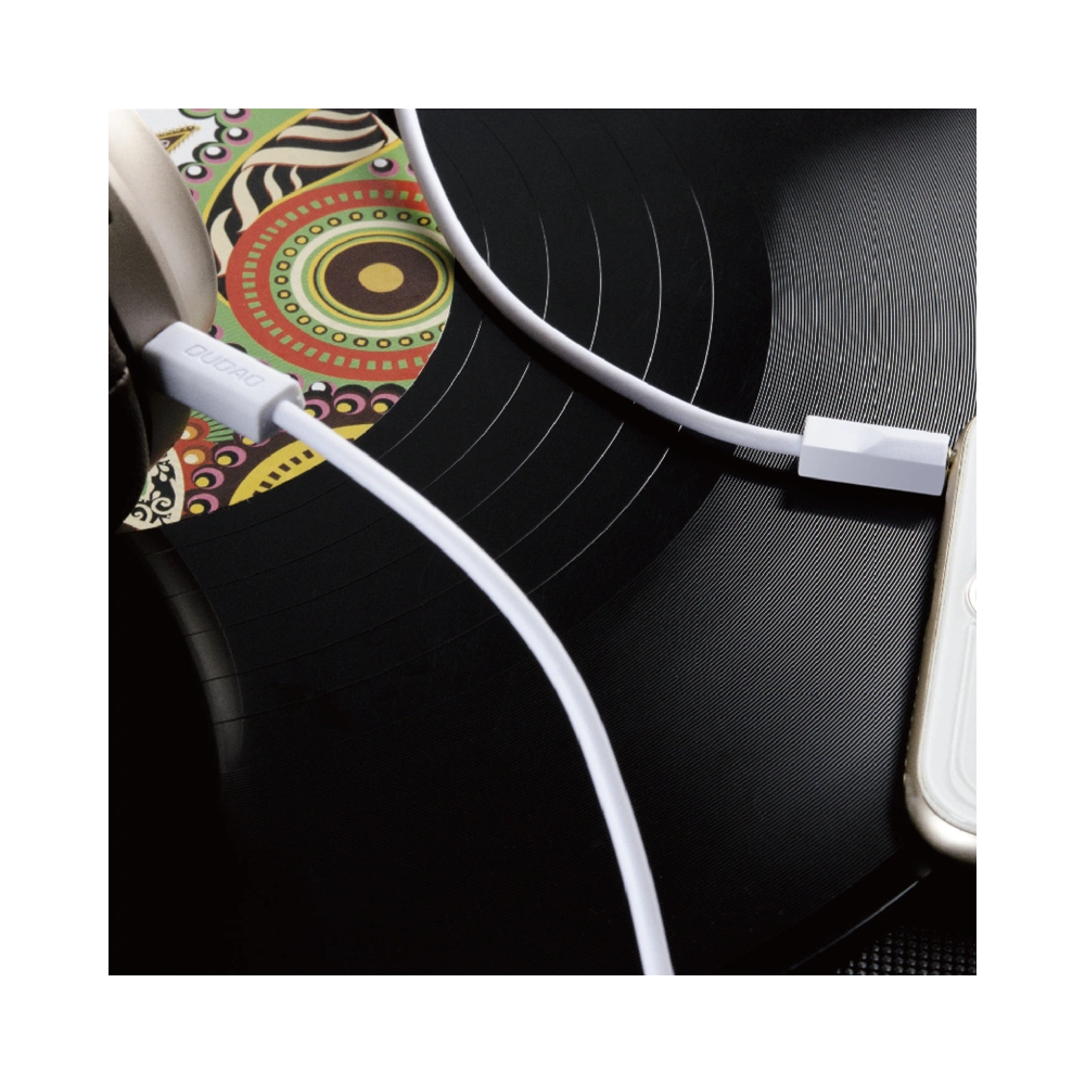 Hurtownia GSM - Kabel audio Dudao AUX mini jack 3.5mm 1m bílý (L12S) - DDA7 - {ean13} - Hurt