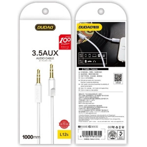 Hurtownia GSM - Kabel audio Dudao AUX mini jack 3.5mm 1m biały (L12S) - DDA7 - {ean13} - Hurt