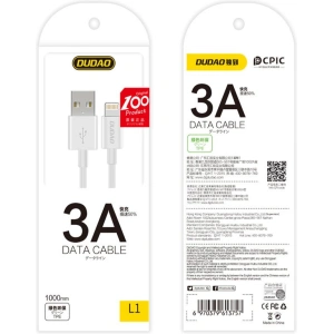 Kabel Dudao USB/microUSB 3A 1m biały (L1M)