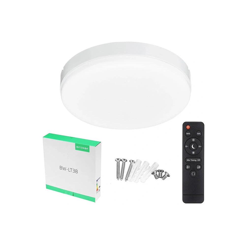 Hurtownia GSM - Lampa stropní LED BlitzWolf BW-LT38 s dálkovým ovládáním, 24W - BLZ502 - {ean13} - Hurt
