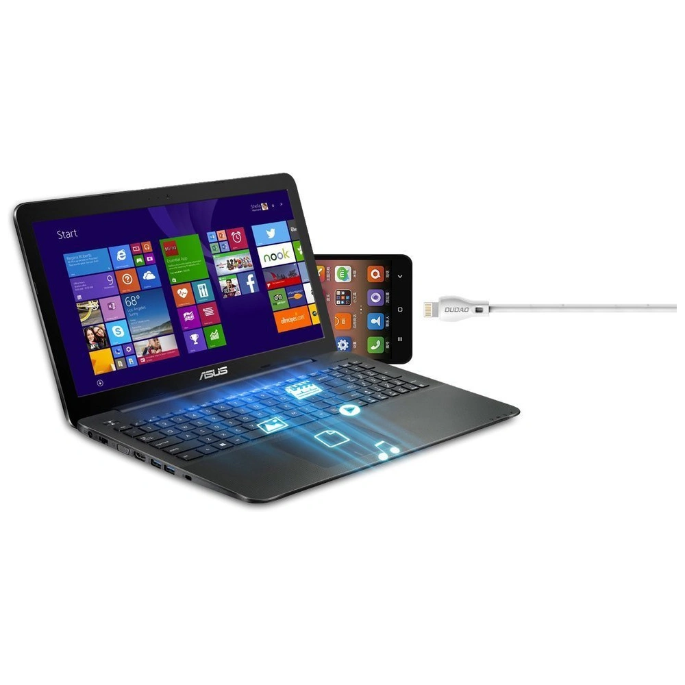 Hurtownia GSM - Kábel Dudao USB/Lightning 2.1A 2m fehér (L4L) - DDA17 - {ean13} - Hurt