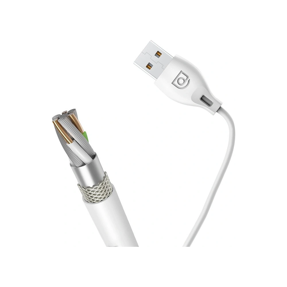 Hurtownia GSM - Kábel Dudao USB/Lightning 2.1A 2m fehér (L4L) - DDA17 - {ean13} - Hurt