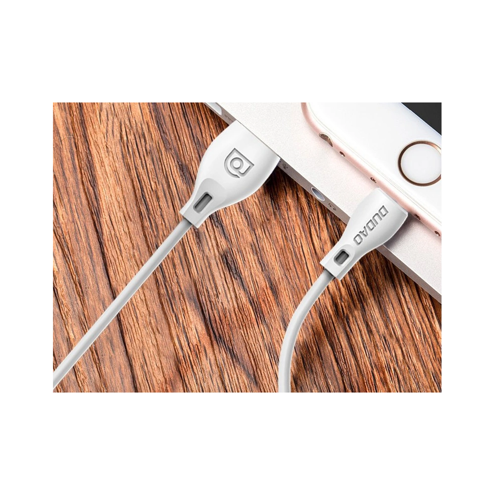 Hurtownia GSM - Kábel Dudao USB/Lightning 2.1A 2m fehér (L4L) - DDA17 - {ean13} - Hurt