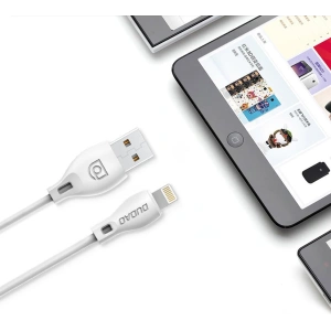 Wholesale Dudao cable micro USB cable 2.4A 1m white (L4M 1m white) - DDA18 - {ean13} - Hurt