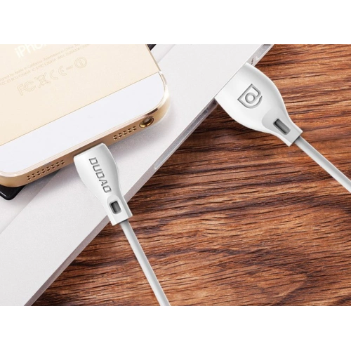 Kabel Dudao microUSB 2.4A 1m biały (L4M)