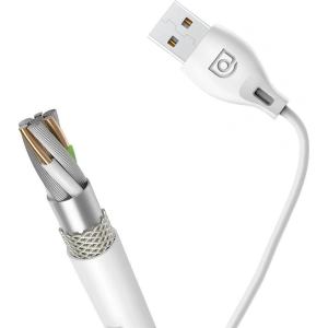 Wholesale Dudao cable micro USB cable 2.4A 2m white (L4M 2m white) - DDA19 - {ean13} - Hurt