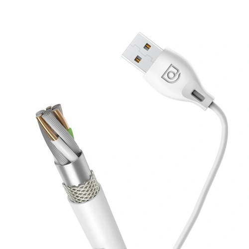 Kabel Dudao microUSB 2.4A 2m biały (L4M)