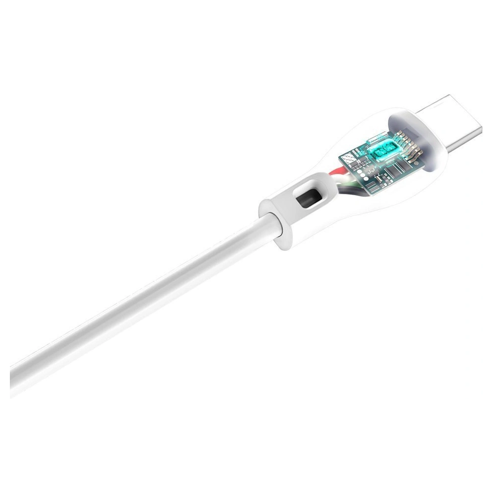 Hurtownia GSM - Kabel Dudao USB-C 2.1A 2m bílý (L4T 2m white) - DDA21 - {ean13} - Hurt